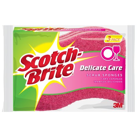 3M Scotch-Brite Delicate	 Light Duty Sponge For Multi-Purpose 4.4 in. L , 3PK DD-3-8